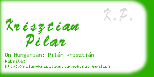 krisztian pilar business card