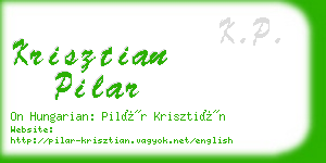 krisztian pilar business card